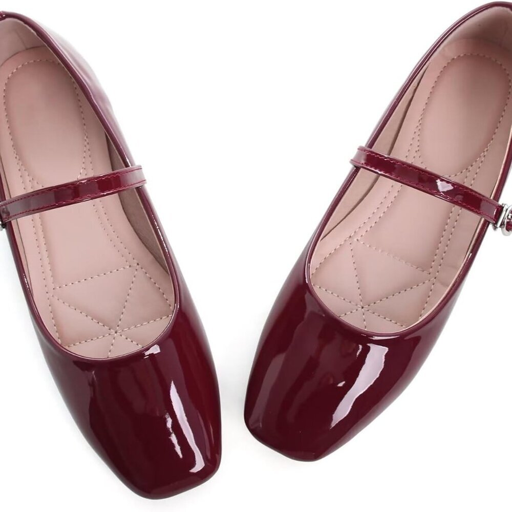Women's Slip On Flats,Classy Round Toe Solid Classic Mary Jane Ballet Dance Shoe